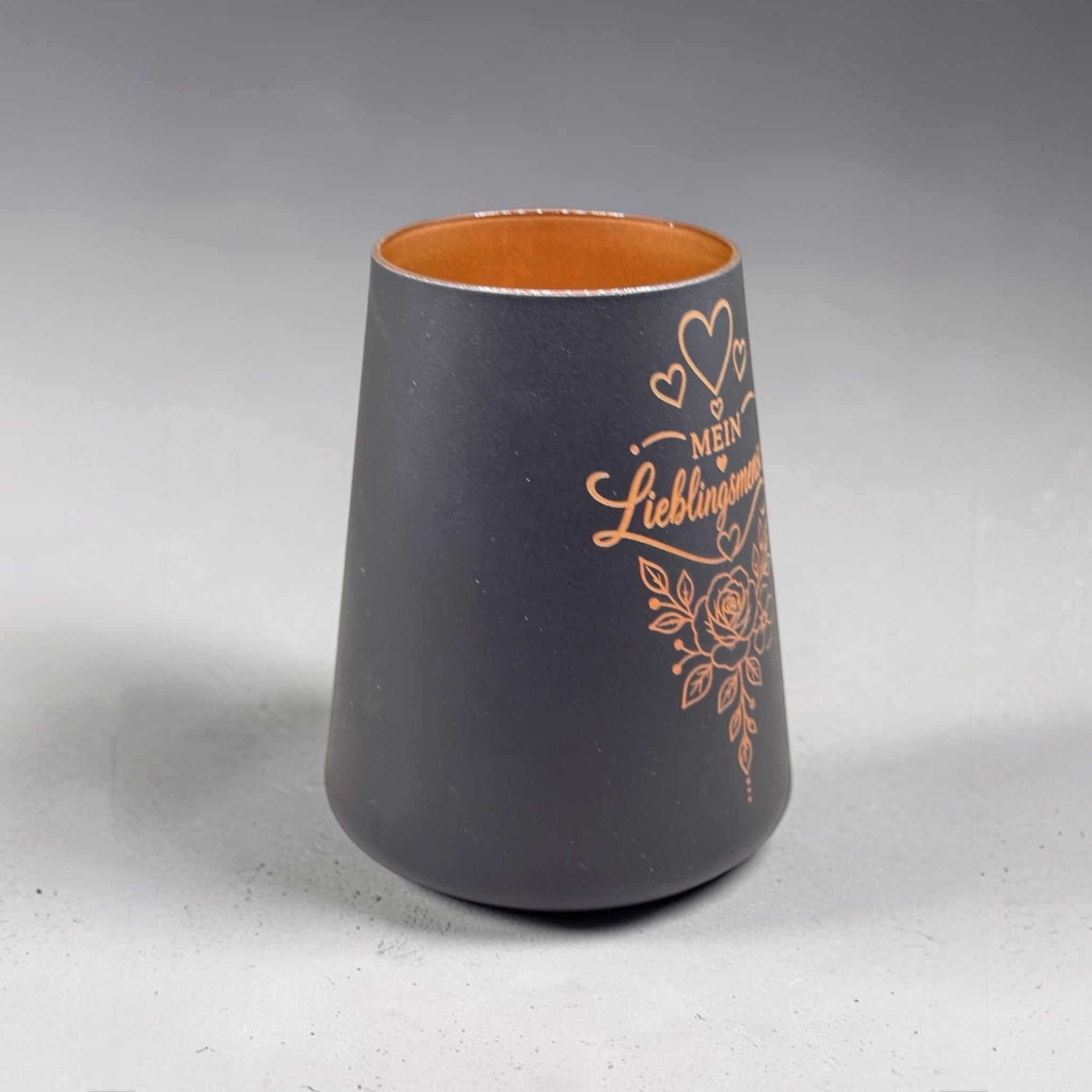 Windlicht mit Gravur Lieblingsmensch – Geschenk aus Glas