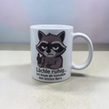 Keramiktasse mit Spruch – Lächle ruhig, ich klaue dir trotzdem den letzten Nerv – Lustige Tasse