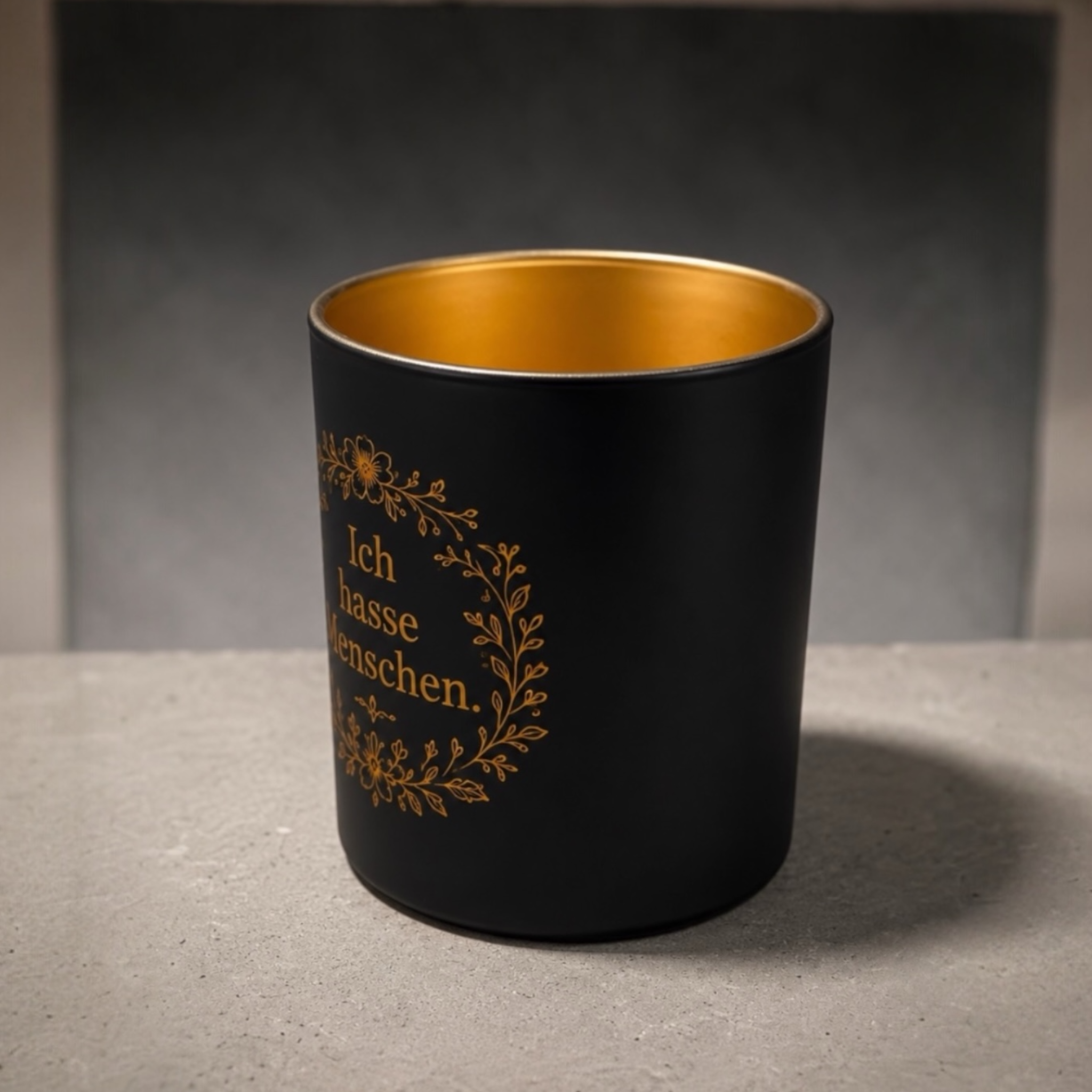 Windlicht mit Gravur „Ich hasse Menschen“ – Lustiges Geschenk mit Humor