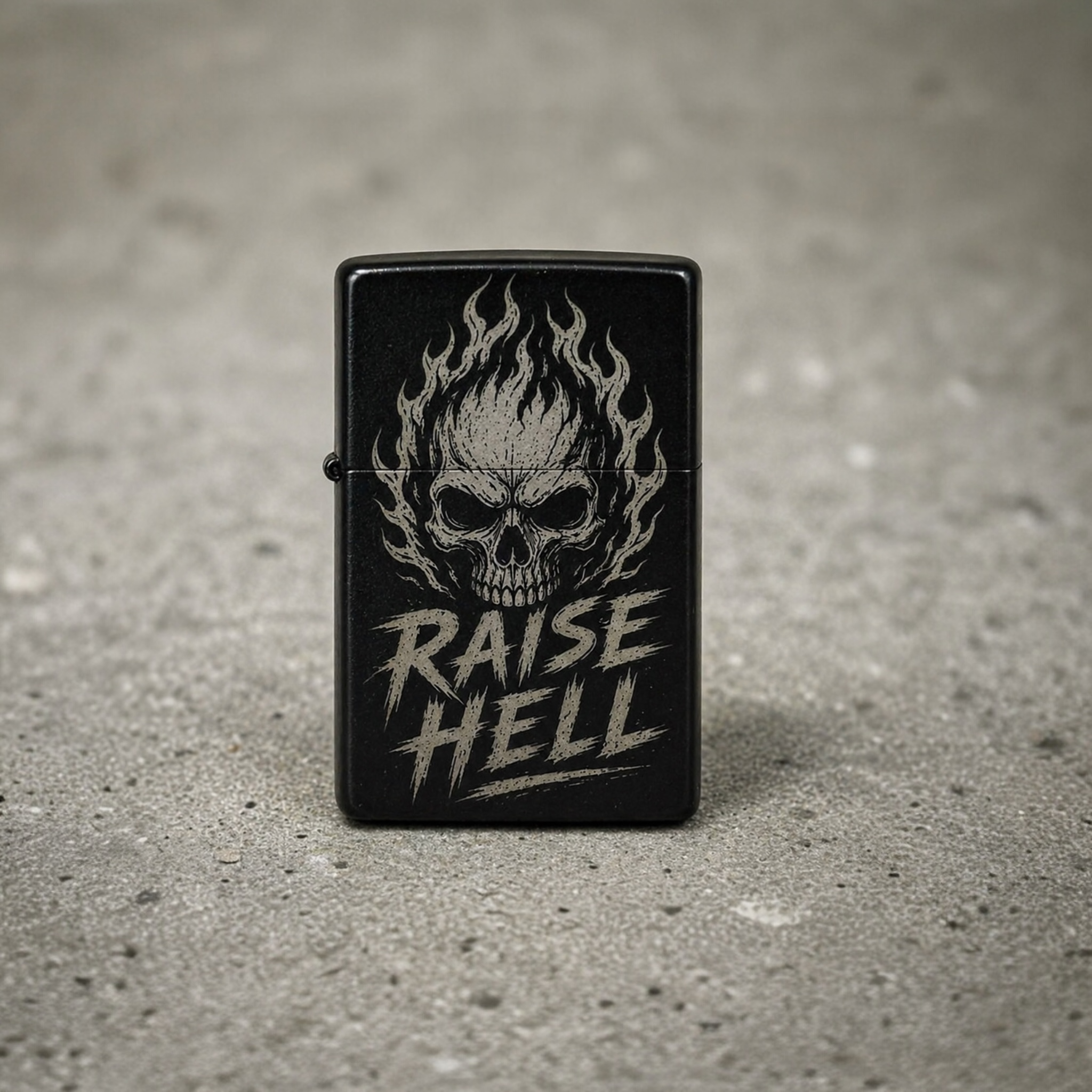 Feuerzeug mit Gravur Metal Edition – 6 Designs für Rock & Biker Fans