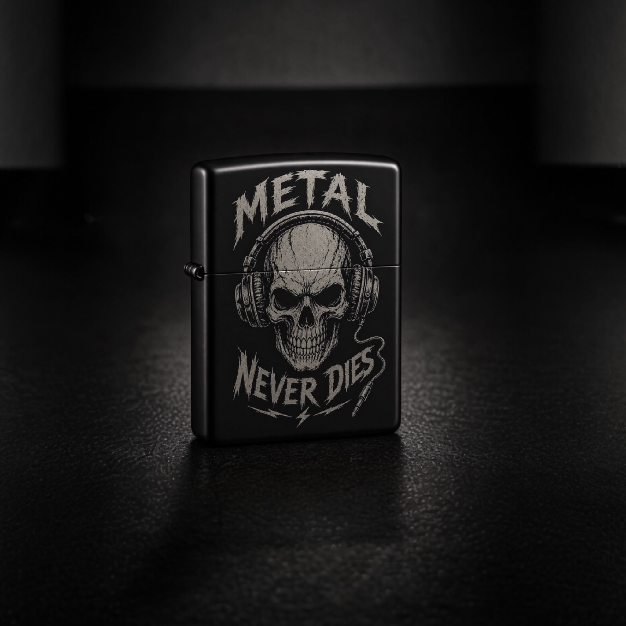 Feuerzeug mit Gravur Metal Edition – 6 Designs für Rock & Biker Fans