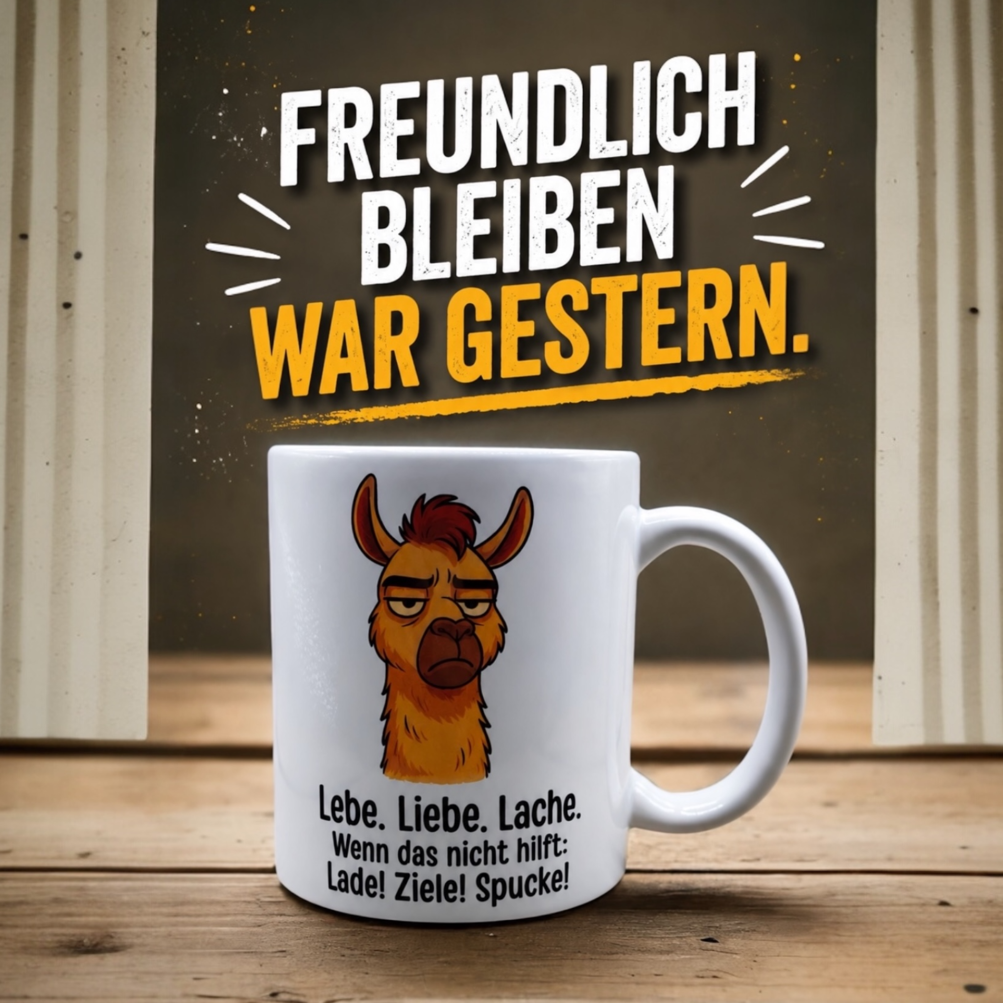 Lustige Tasse mit Spruch – Geschenk für Kollegen & Büro Morgenmuffel