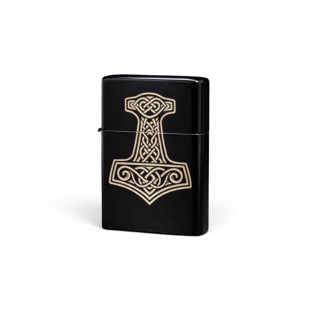 Wikinger Feuerzeug mit Gravur – Thors Hammer Mjölnir | Geschenk für Männer