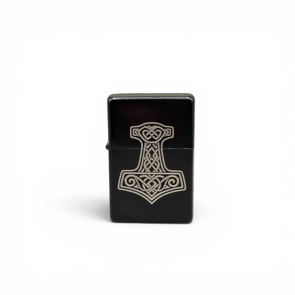 Wikinger Feuerzeug mit Gravur – Thors Hammer Mjölnir | Geschenk für Männer