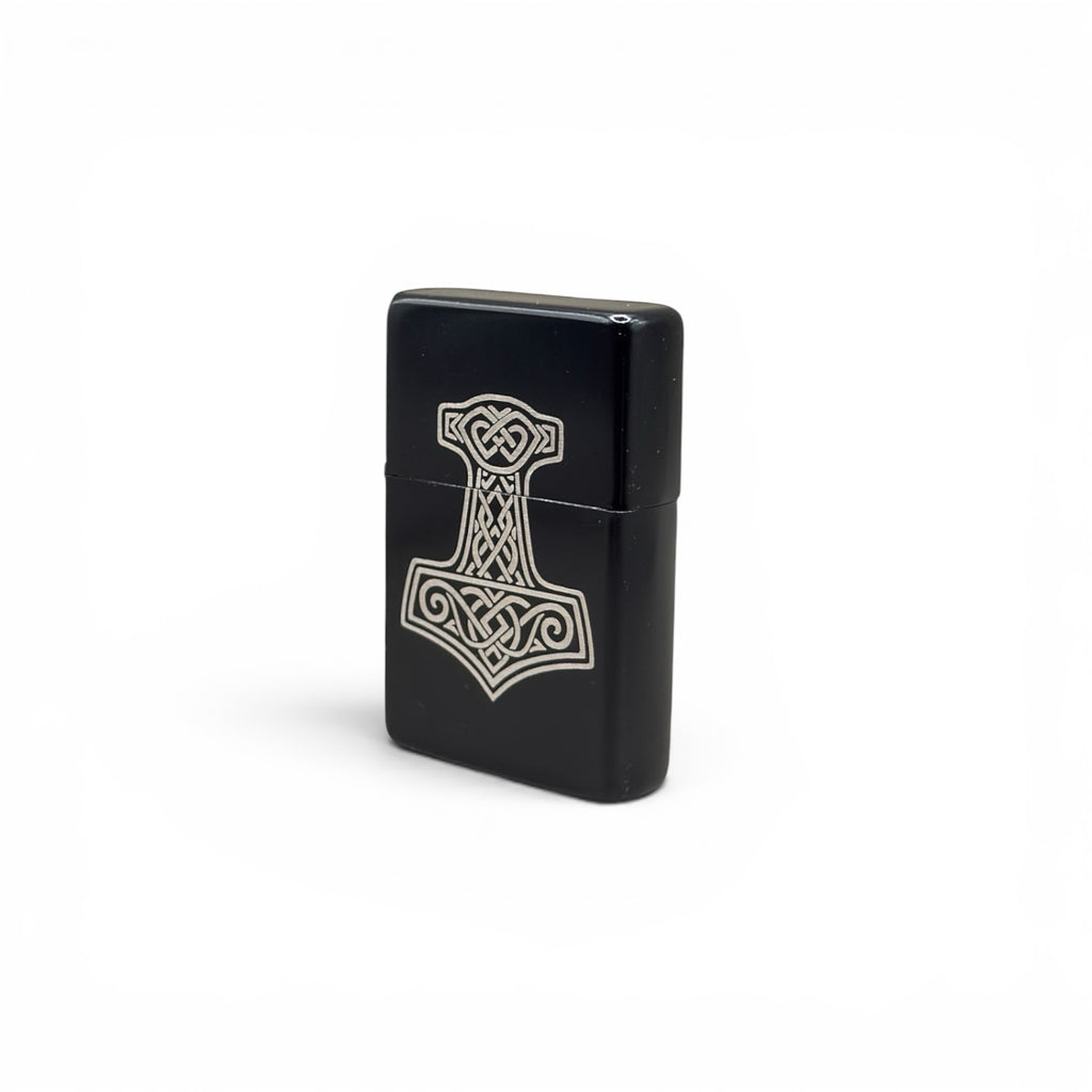 Wikinger Feuerzeug mit Gravur – Thors Hammer Mjölnir | Geschenk für Männer