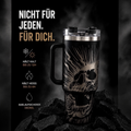 Skull Tumbler Edelstahl – Thermobecher Totenkopf 1200 ml | doppelwandig isoliert