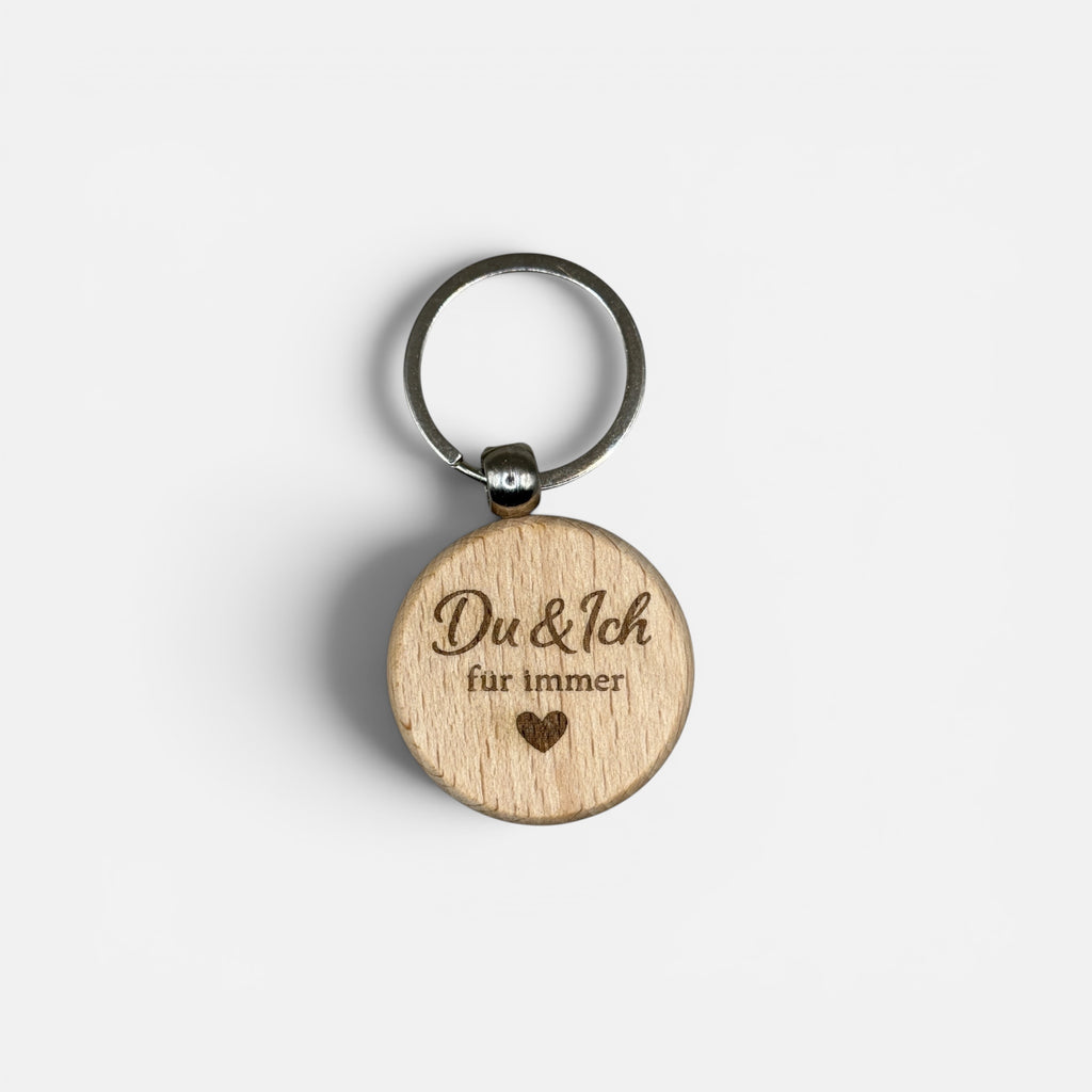 Schlüsselanhänger aus Holz mit Spruch – Geschenk für Paare & Freundschaft