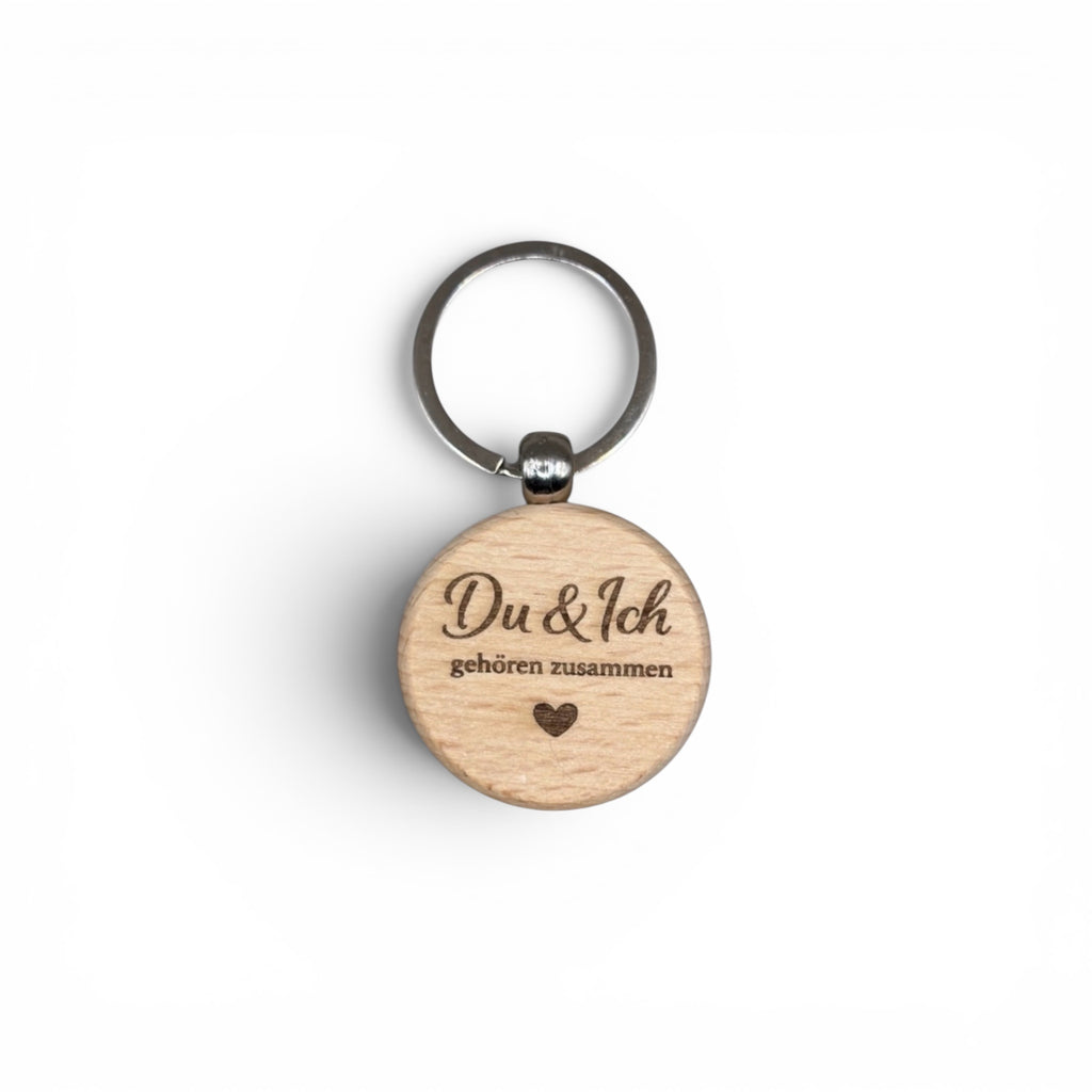 Schlüsselanhänger aus Holz mit Spruch – Geschenk für Paare & Freundschaft