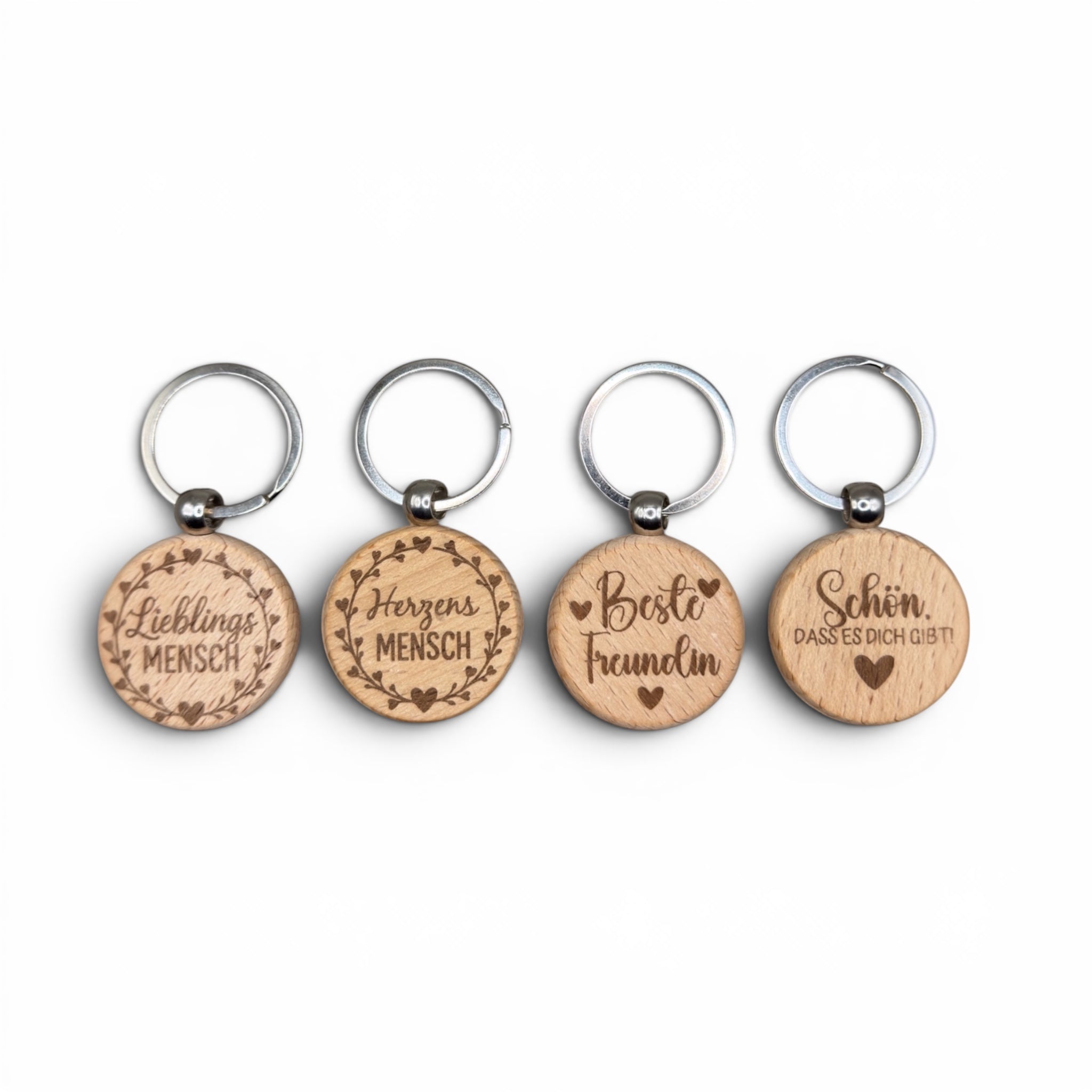 Holz-Schlüsselanhänger mit Gravur – Geschenk für besondere Menschen