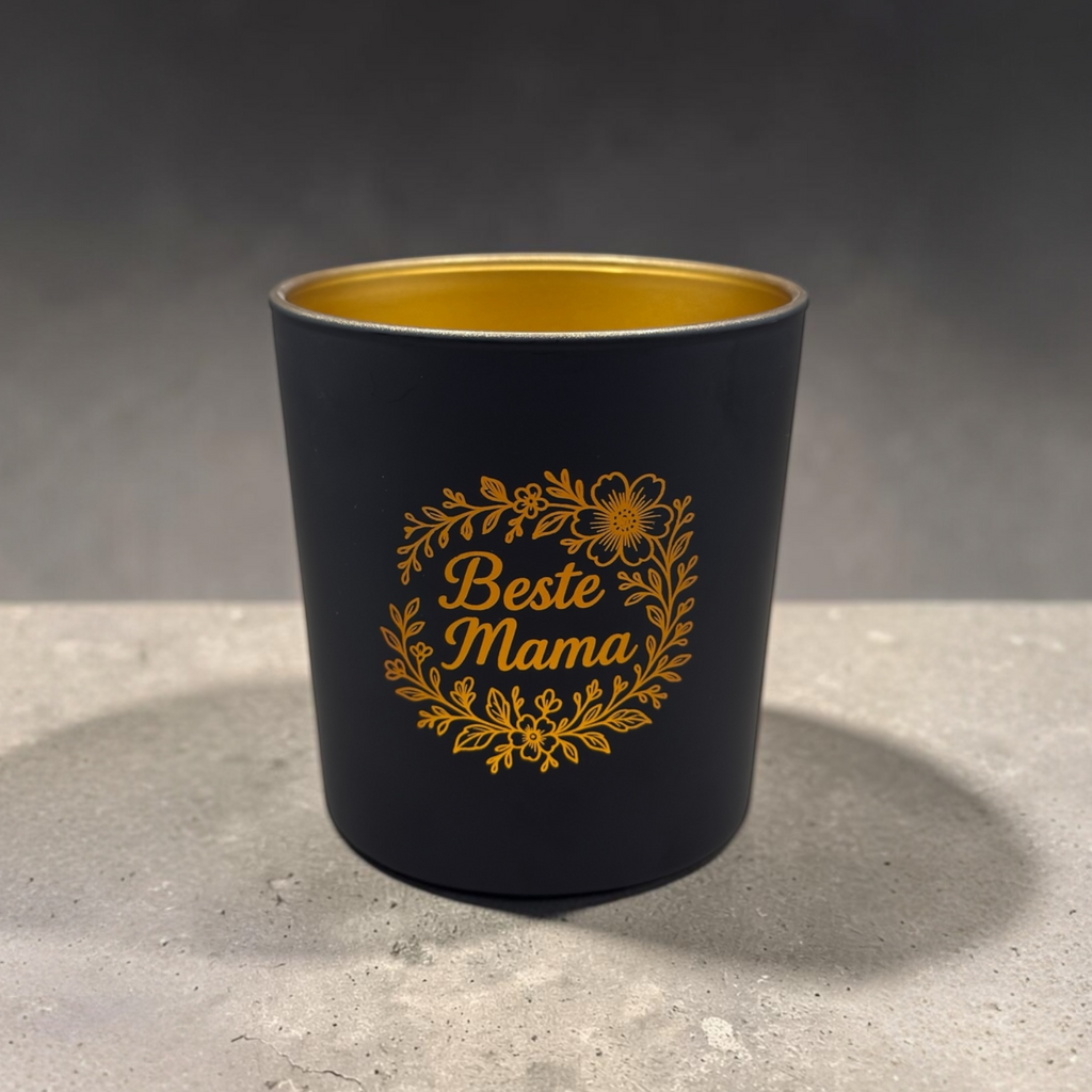 Windlicht mit Gravur Beste Mama – Geschenk für Mama aus Glas