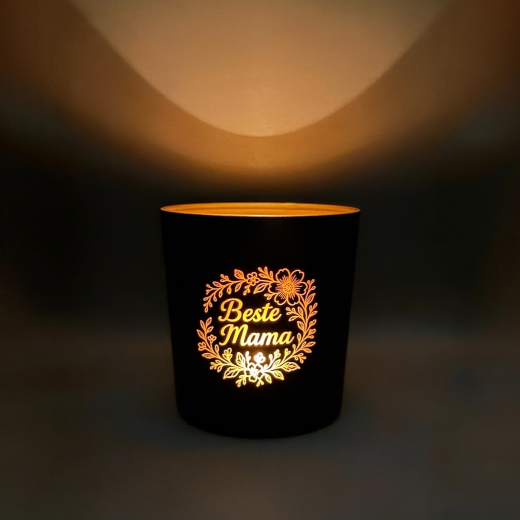 Windlicht mit Gravur Beste Mama – Geschenk für Mama aus Glas