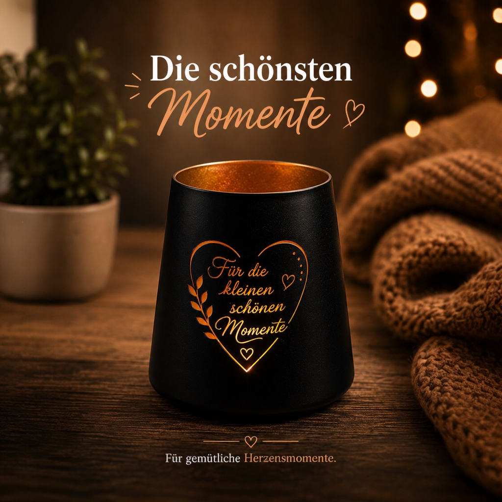Windlicht aus Glas – Für die kleinen schönen Momente – Deko für Balkon, Terrasse & Zuhause