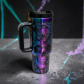 Skull Tumbler Edelstahl Multicolor – 1,2 L | Skull & Butterfly Regenbogen-Design