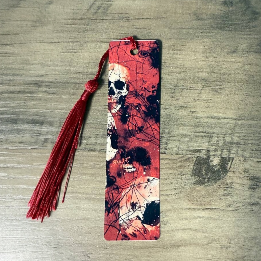 Lesezeichen mit Totenkopf Motiv 3er Set – Skull Design aus Aluminium