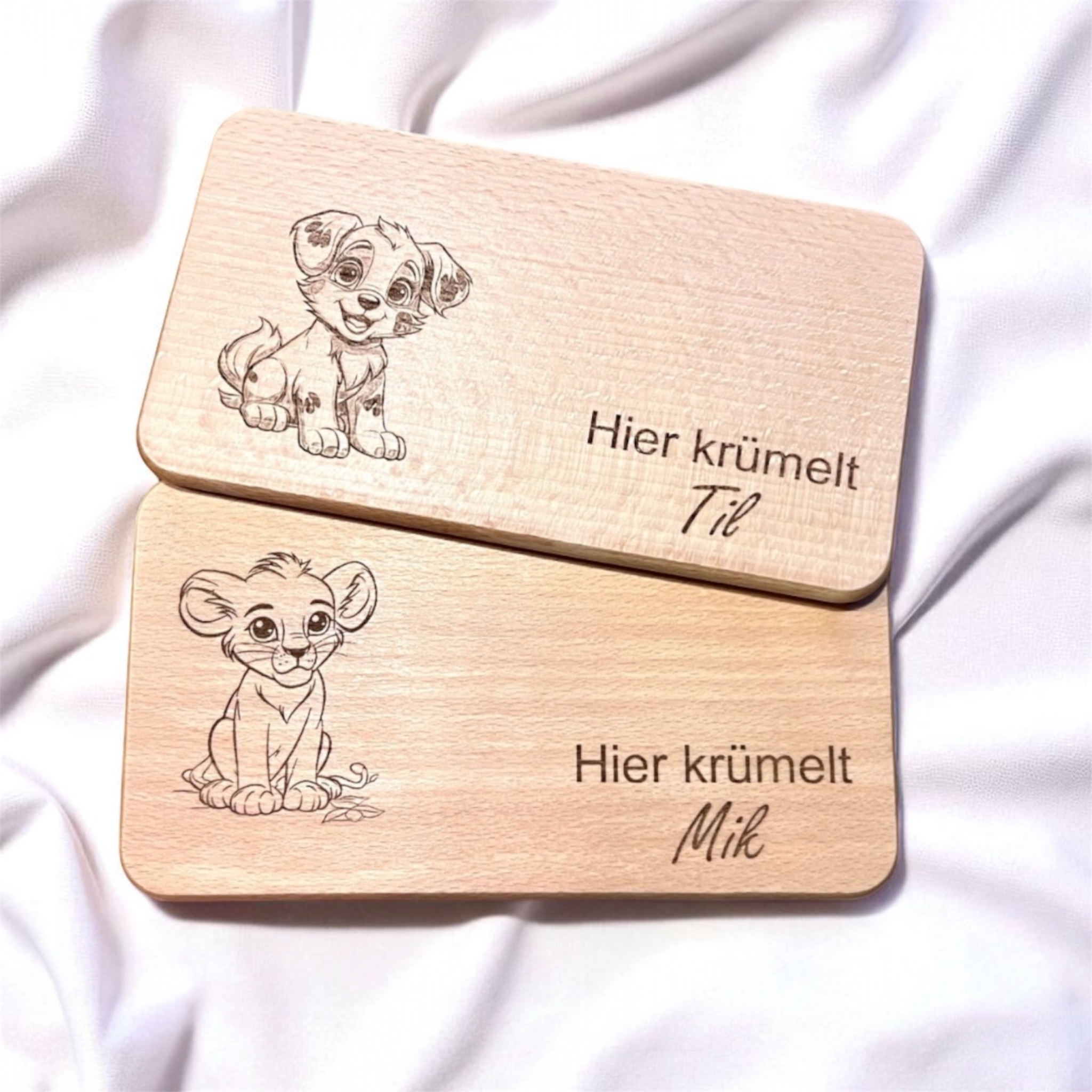 Frühstücksbrettchen personalisiert mit Name & Motiv – Kindergeschenk Einschulung & Geburtstag