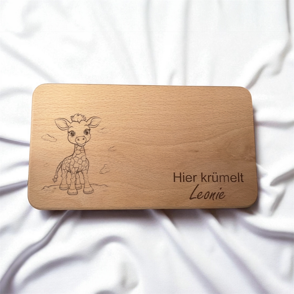 Frühstücksbrettchen personalisiert mit Name & Motiv – Kindergeschenk Einschulung & Geburtstag