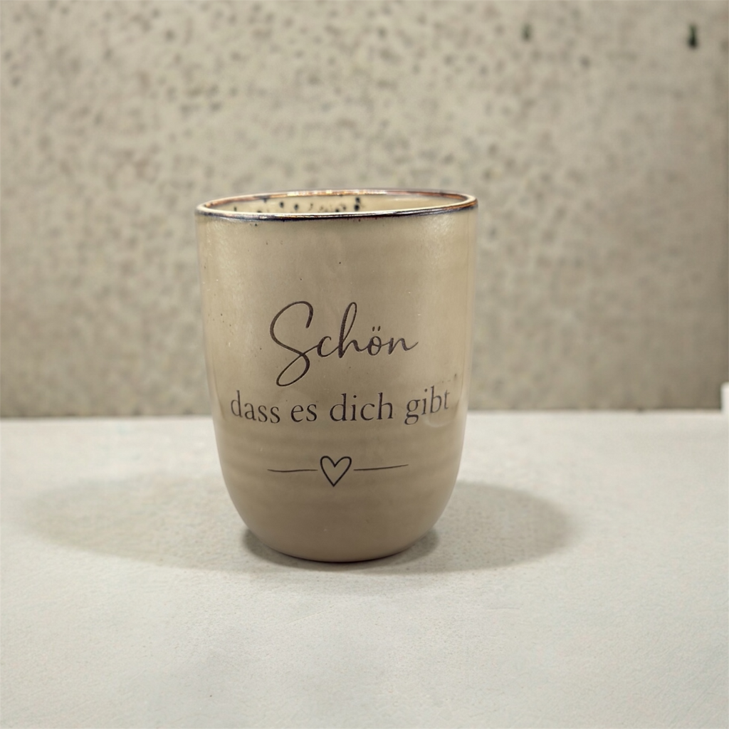 Keramiktasse mit Gravur – Lieblingsmensch & Freundschaft – Geschenk für besondere Menschen