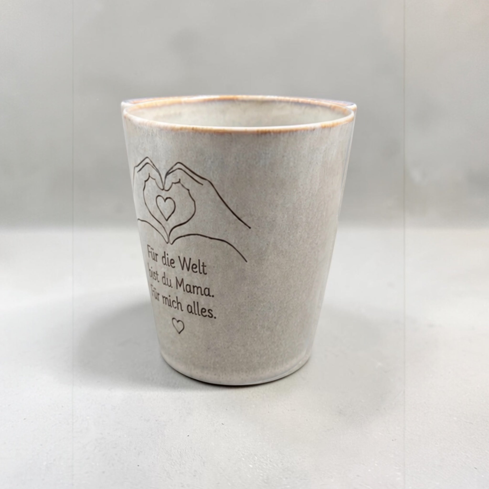 Keramiktasse mit Spruch – Für die Welt bist du Mama, für mich alles – Geschenk Muttertag