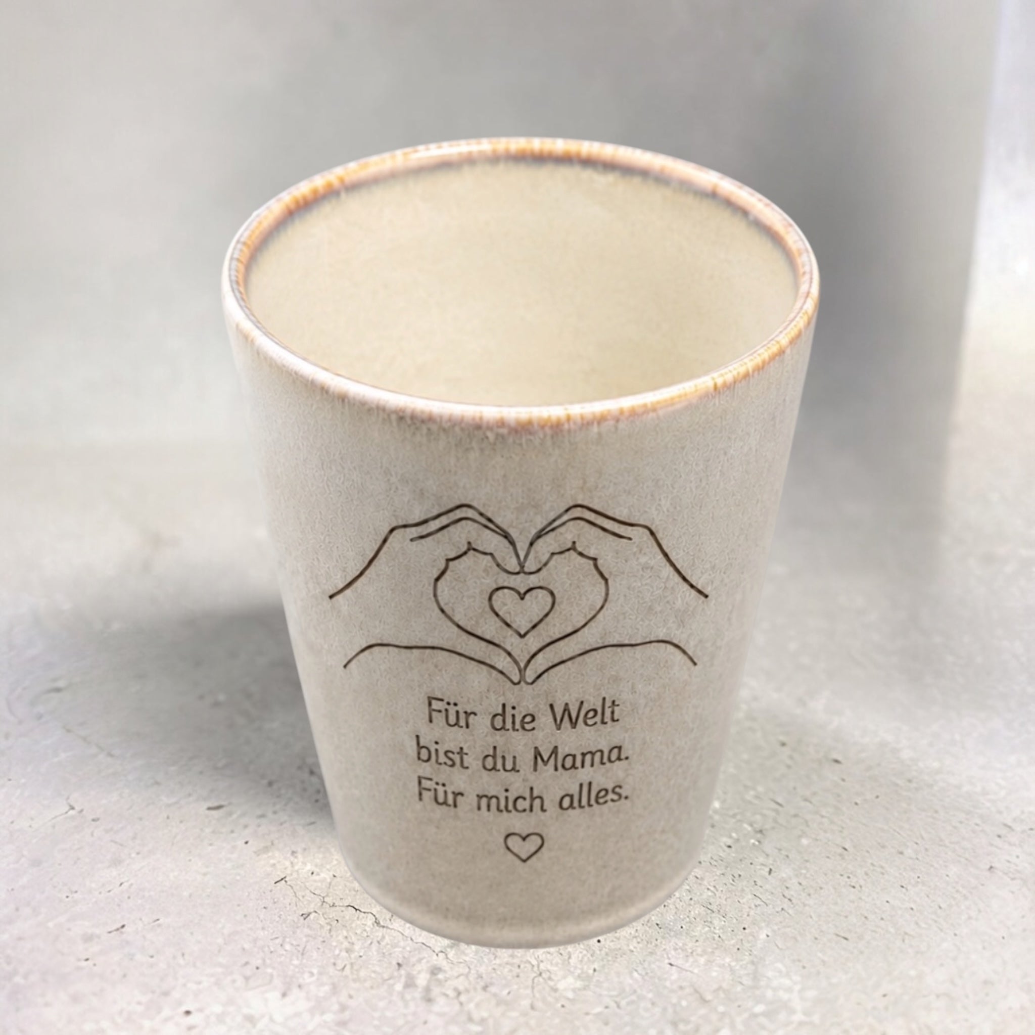 Keramiktasse mit Spruch – Für die Welt bist du Mama, für mich alles – Geschenk Muttertag